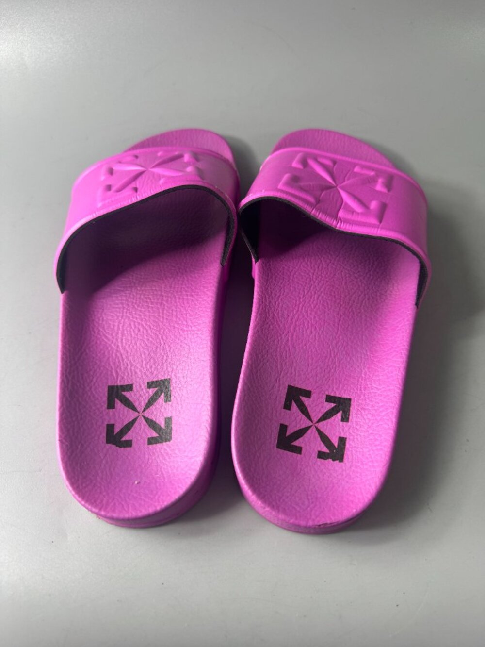 Authentic Off-White Arrow Slider Rubber Slides, Pink, Size 37 - Picture 7 of 13